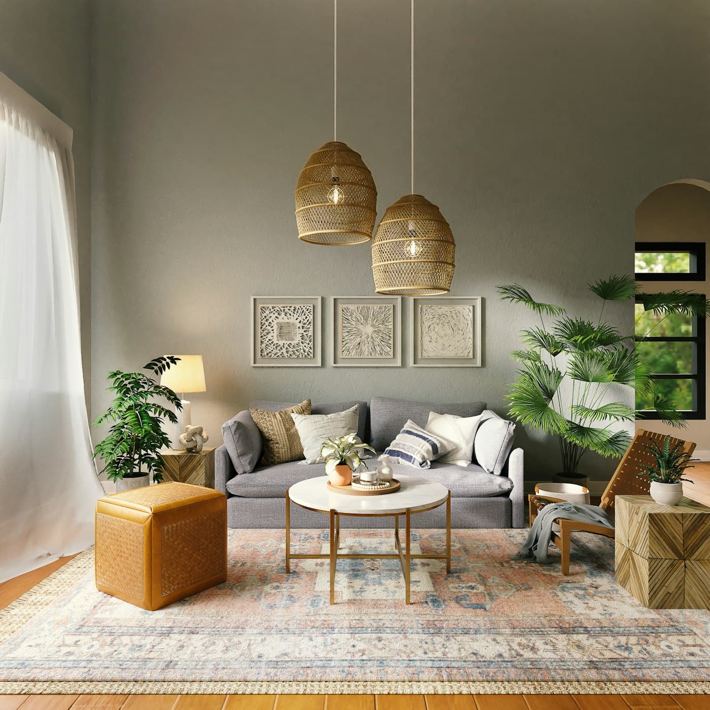 Interieur met door ons gelegde vloer
