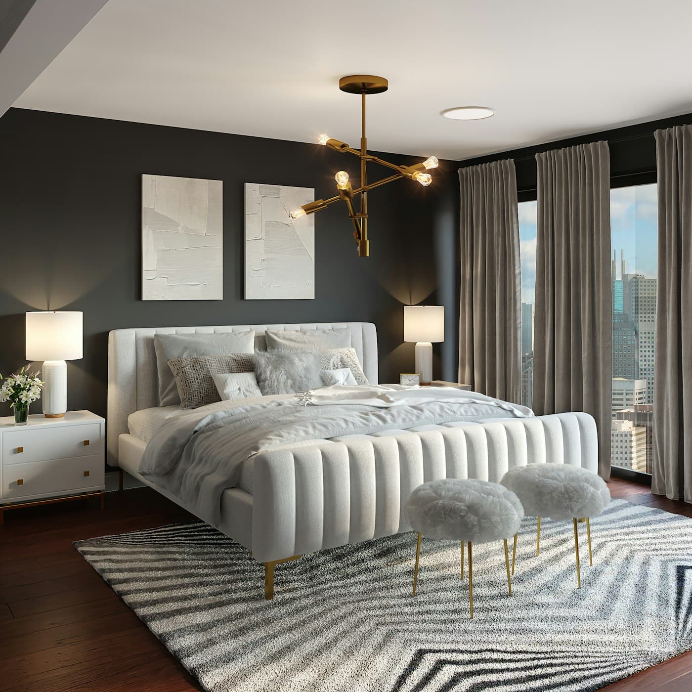 Interieur met door ons gelegde vloer